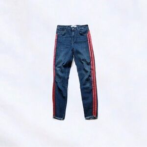 zara ⋆ side striped skinny jeans
